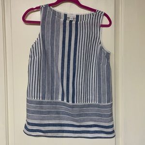 Linen stripe sleeveless